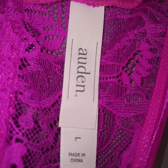 Women's size large,  Auden pink lace bra - Picture 3 of 3